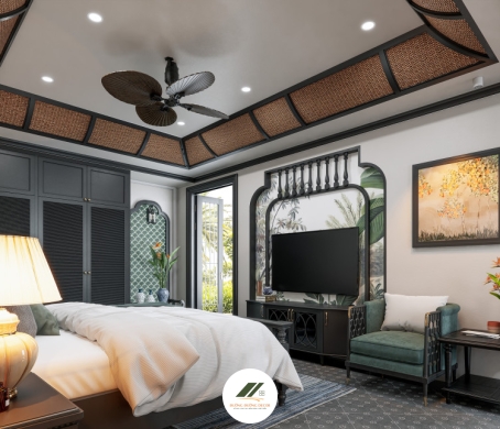 [Xem ngay] 7+ Mẫu Thiết Kế Phòng Ngủ Phong Cách Indochine Đẹp 2024